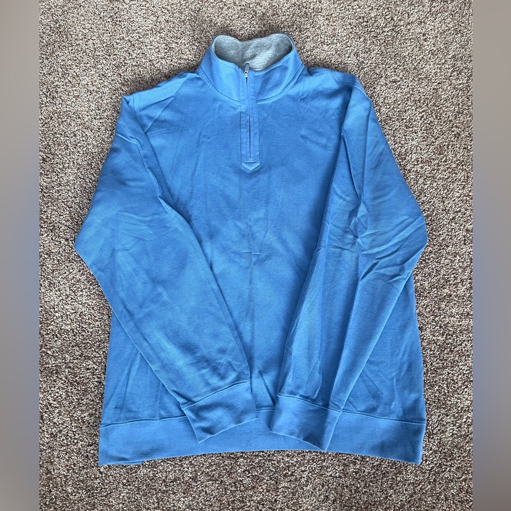 Vintage Y2K Izod Light Blue Quarter‎ Zip Sweater